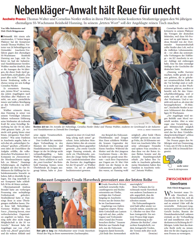 Neue Westfälische, 28./29.05.2016